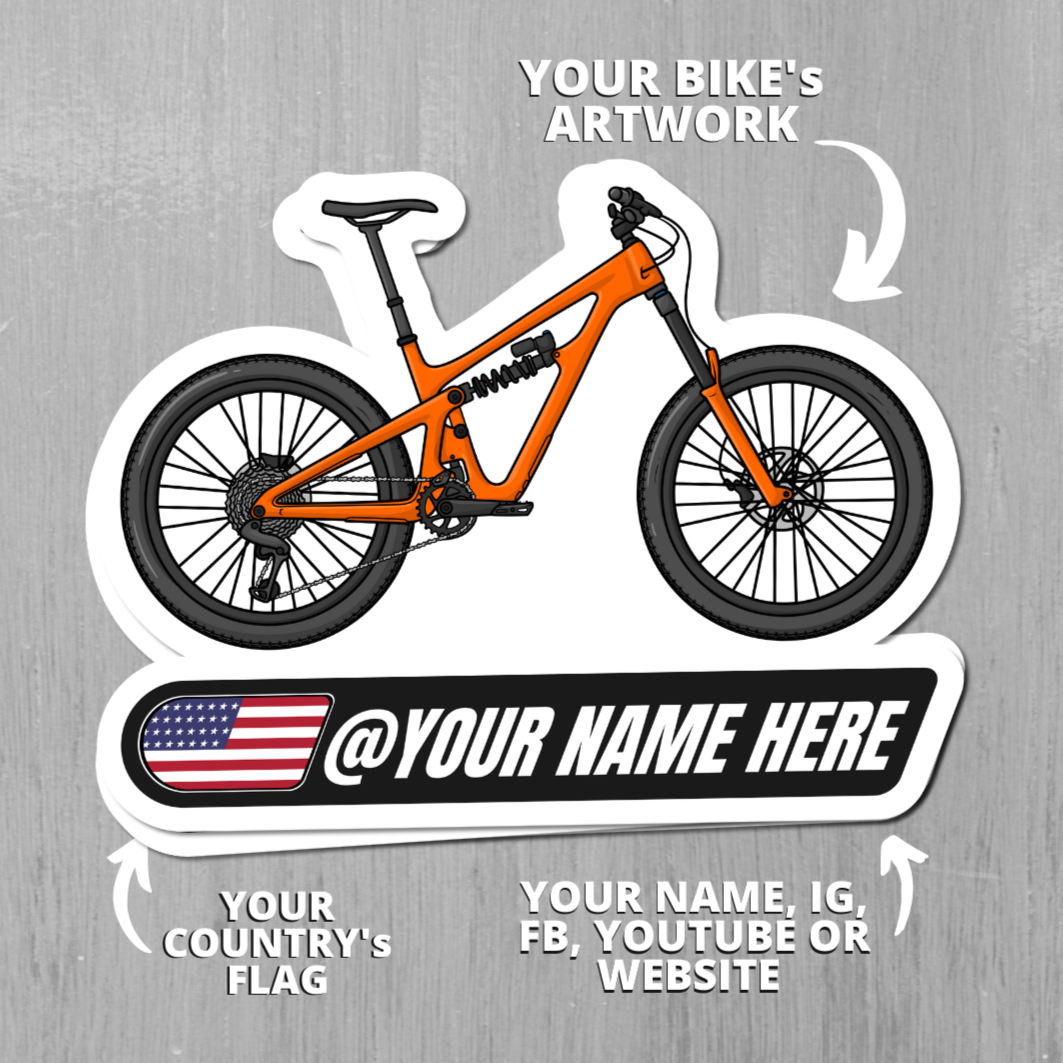 Downhill BMX Rider Racing Bike Bicker Extreme Car Bumper Vinyl Sticker Decal  | eBay