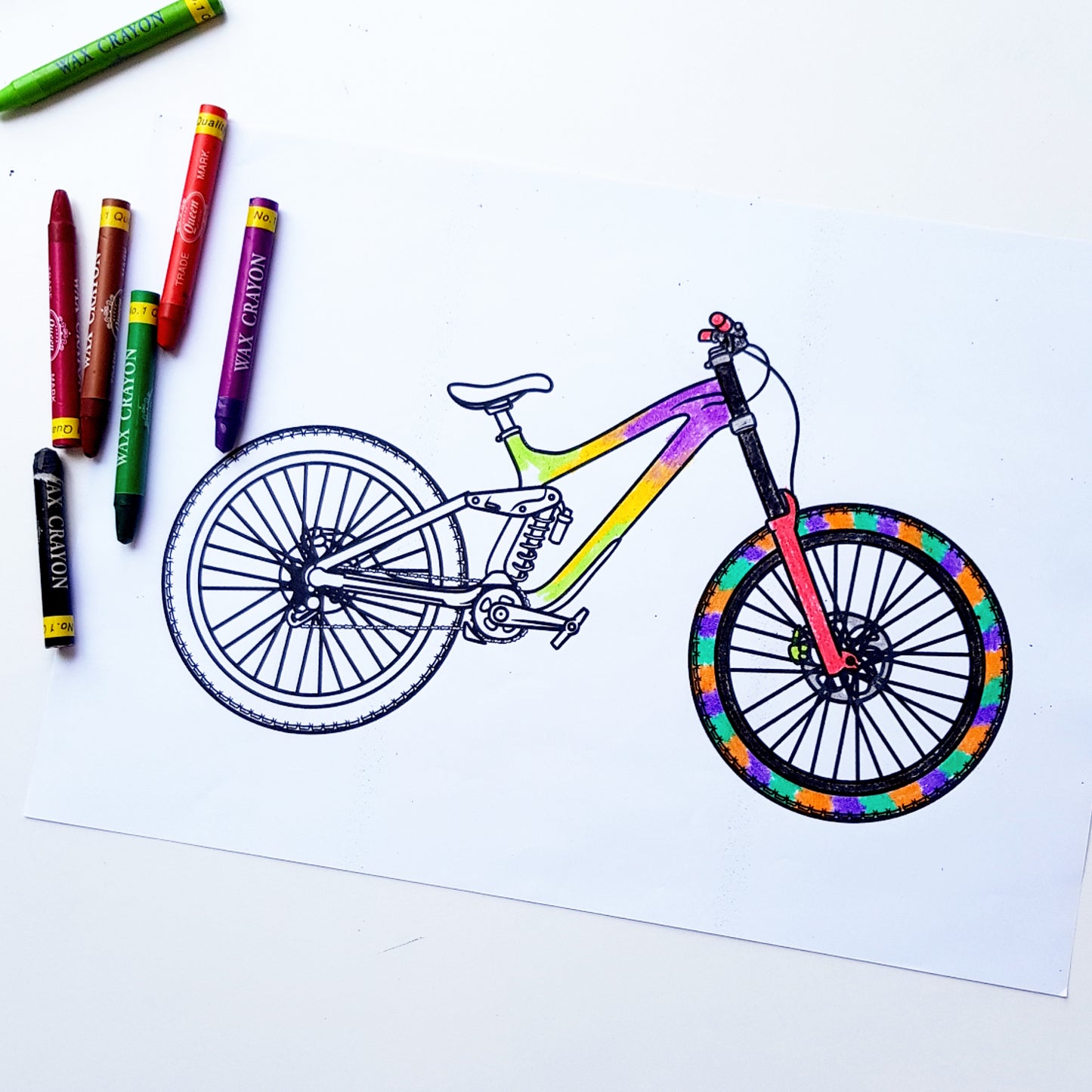 Mountain Bikes | 25-Page Coloring Book | Digital Download