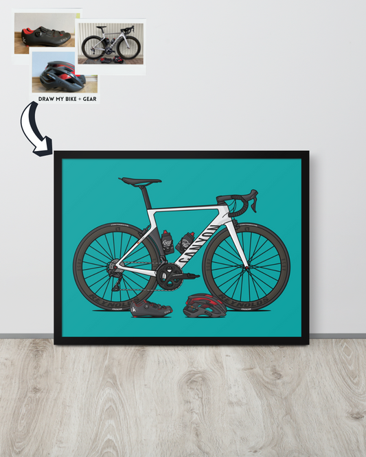 Custom Bike + Gear Artwork | Personalized Print